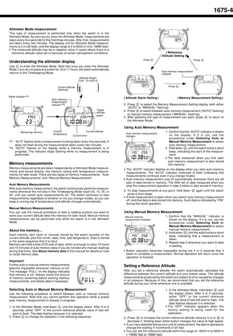 Casio 1675-1 Manual pdf manual